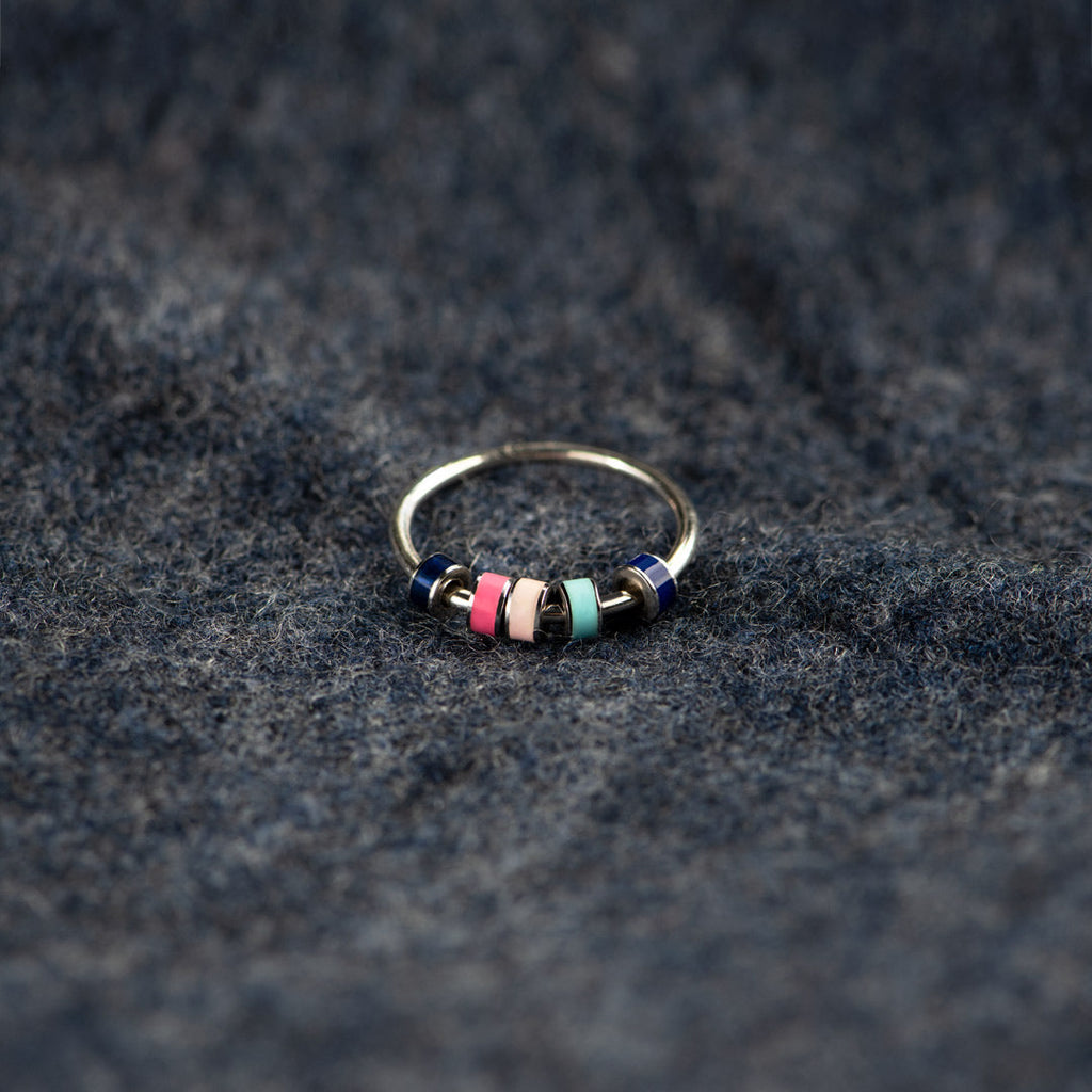 Spinning Enamel Fidget Anxiety Ring