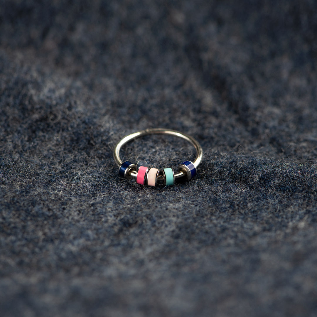 Spinning Enamel Fidget Anxiety Ring