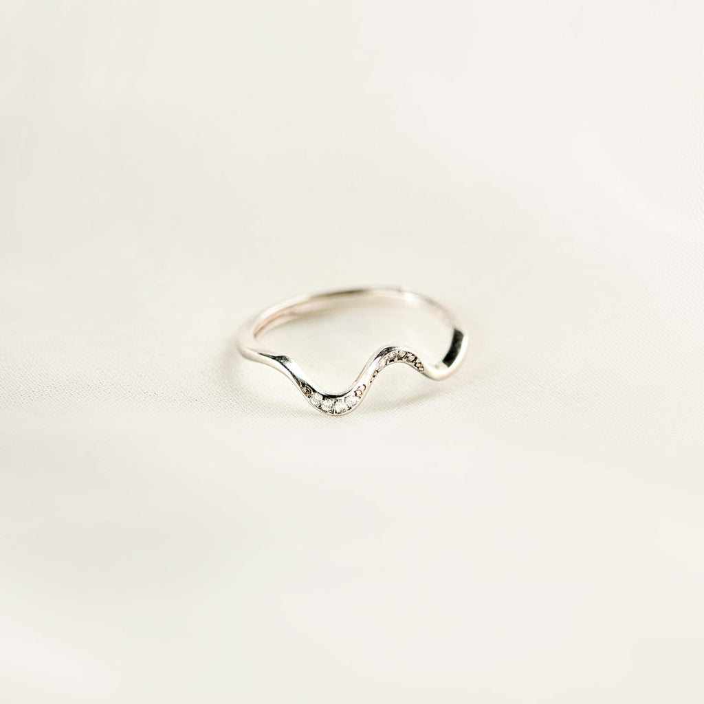 For Friend Ebbs And Flows Minimalist Wave Ring