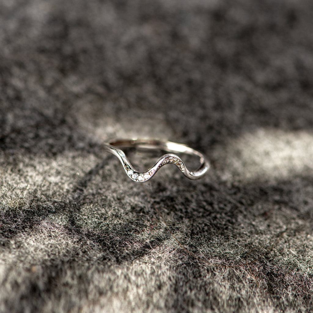 For Friend Ebbs And Flows Minimalist Wave Ring