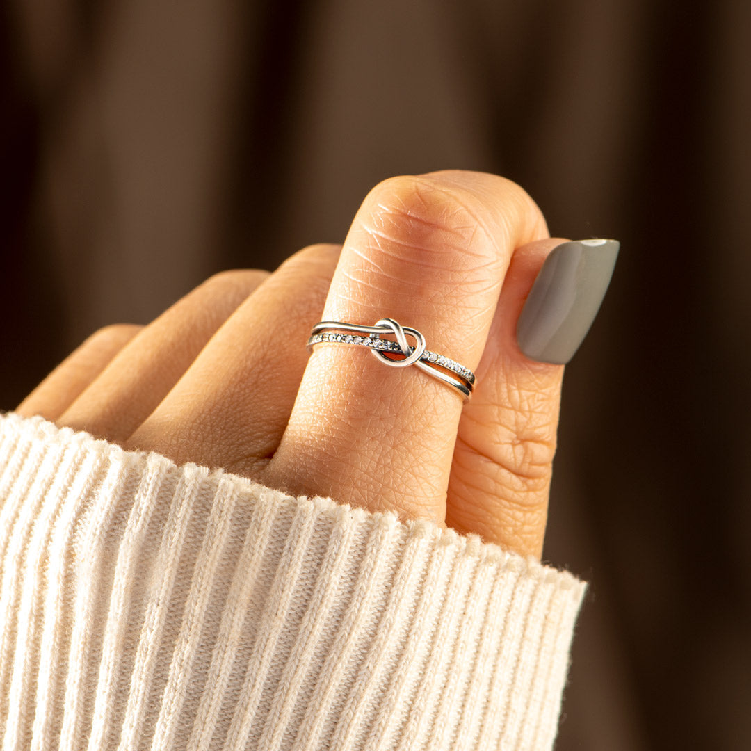 Hardcore Girl Gang Double Band Knot Ring