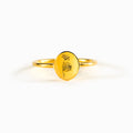 Engraved Birth Month Flower Ring