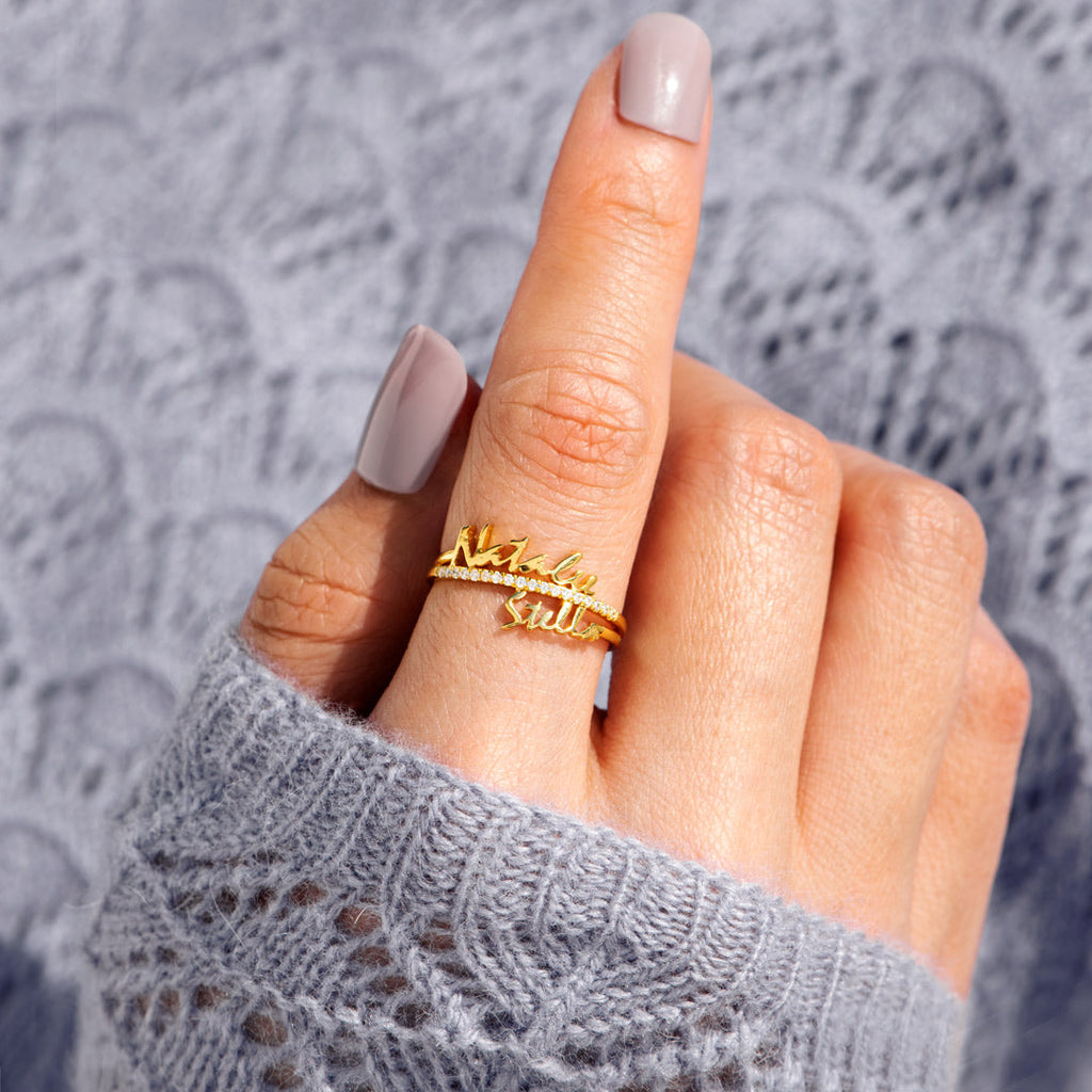 Personalized 1-6 Names Ring