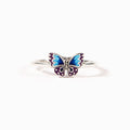 She Flies With Her Own Wings Enamel Butterfly Ring