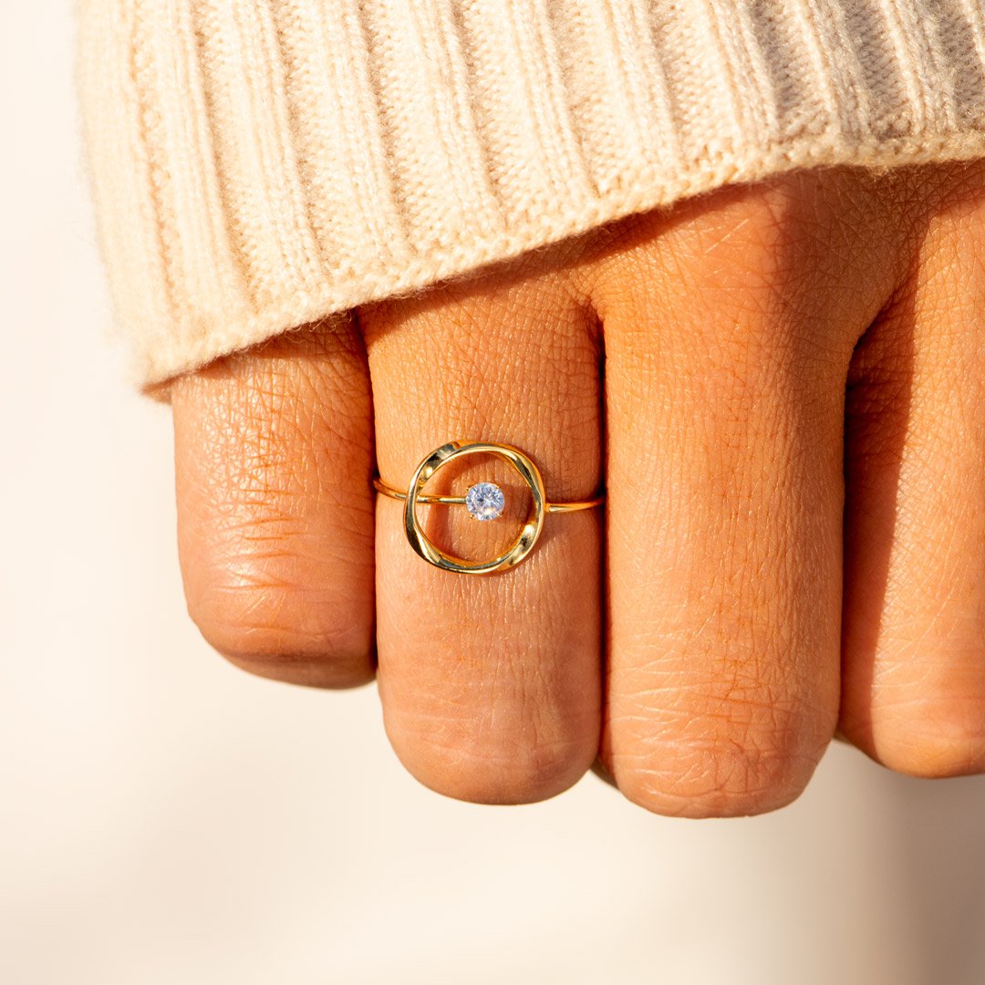 You Are Strong And Brave Central Star Ring