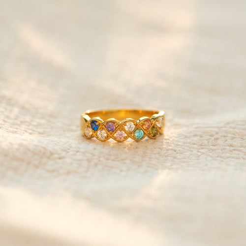1-10 Weaved Birthstone Ring