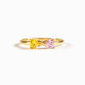 Two Heart Birthstone Ring