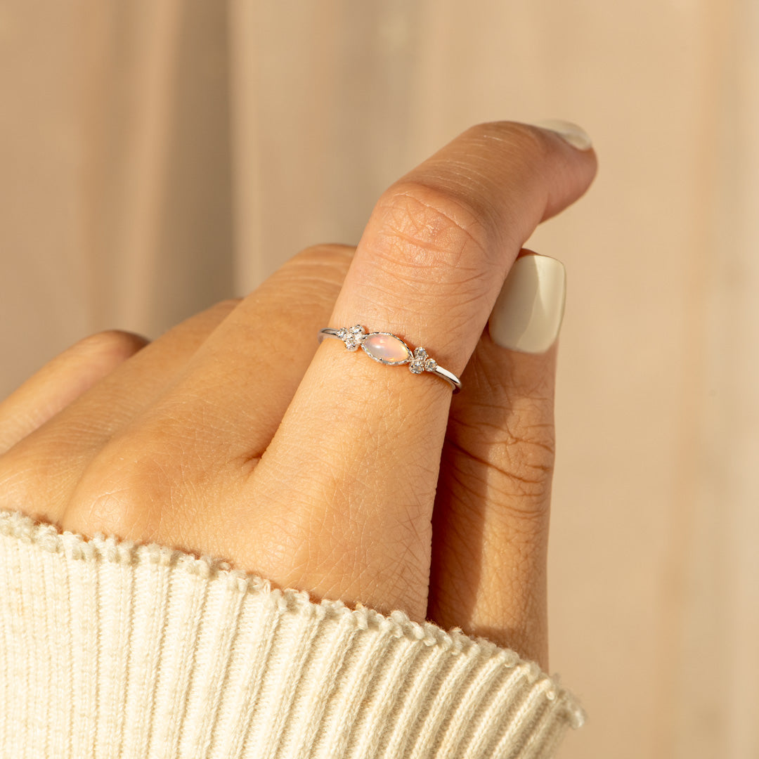 Love Yourself Oval Cut Opal Ring