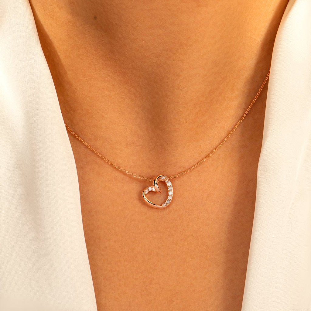 Grandmother & Granddaughter Forever Sparkle Heart Necklace