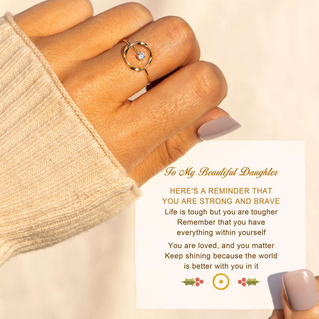 You Are Strong And Brave Central Star Ring