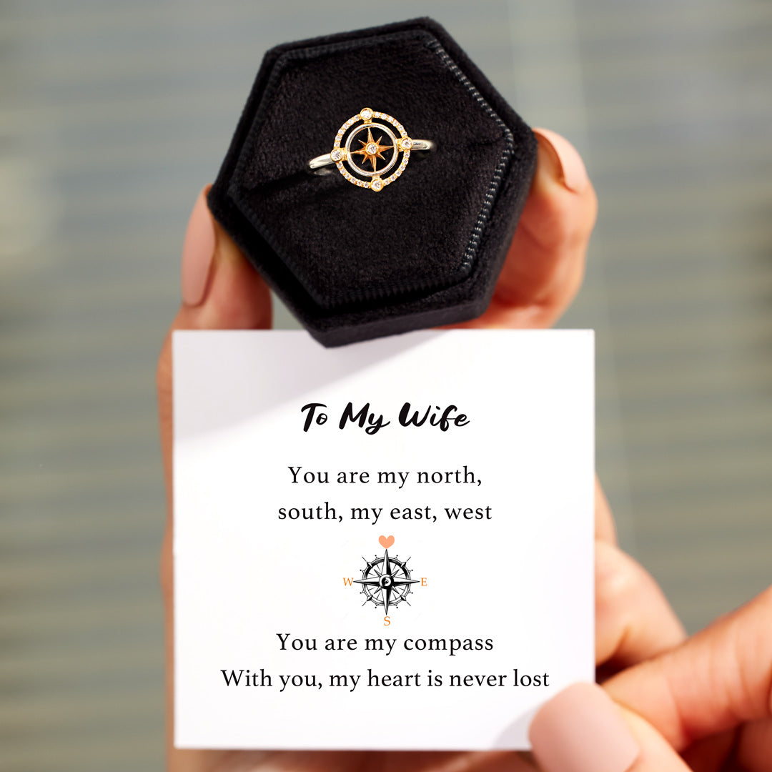 To My Wife Compass Ring
