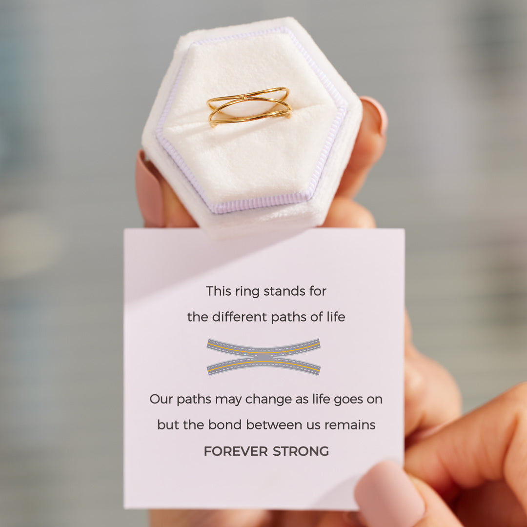 Our Bond Remains Forever Strong Crossover Ring