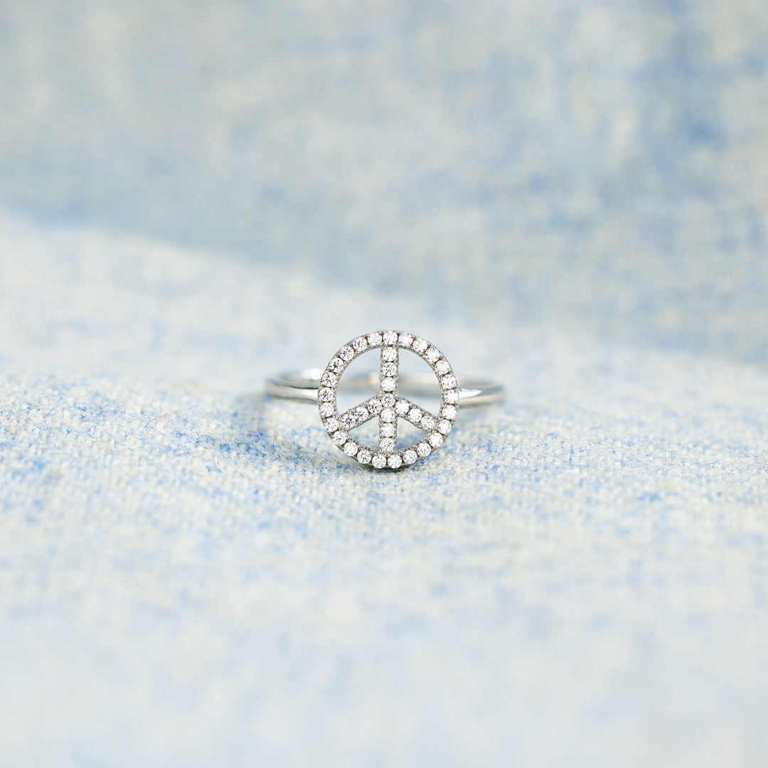 A Little Hippie A Little Hood Peace Sign Ring