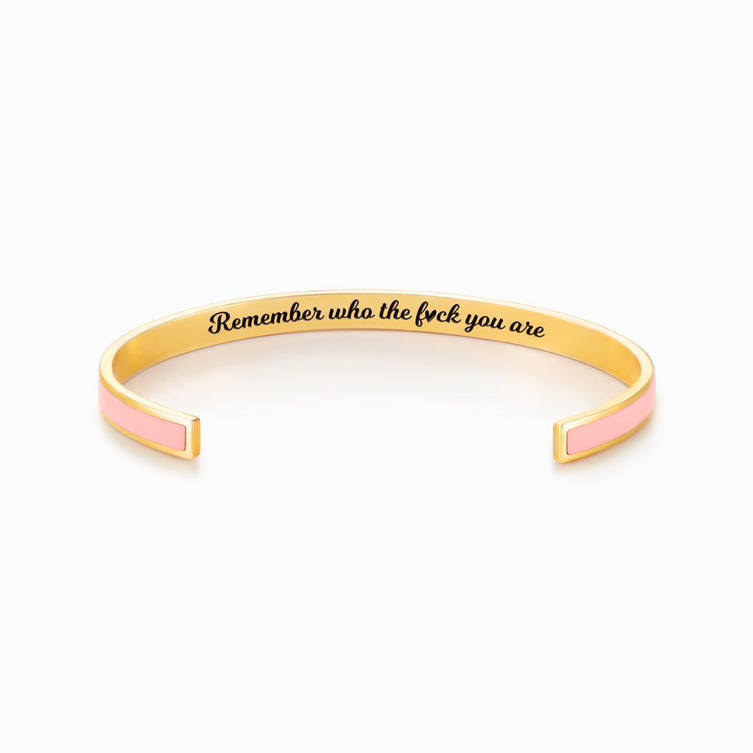 Remember Who the Fuck You Are Motivational Color Bangle