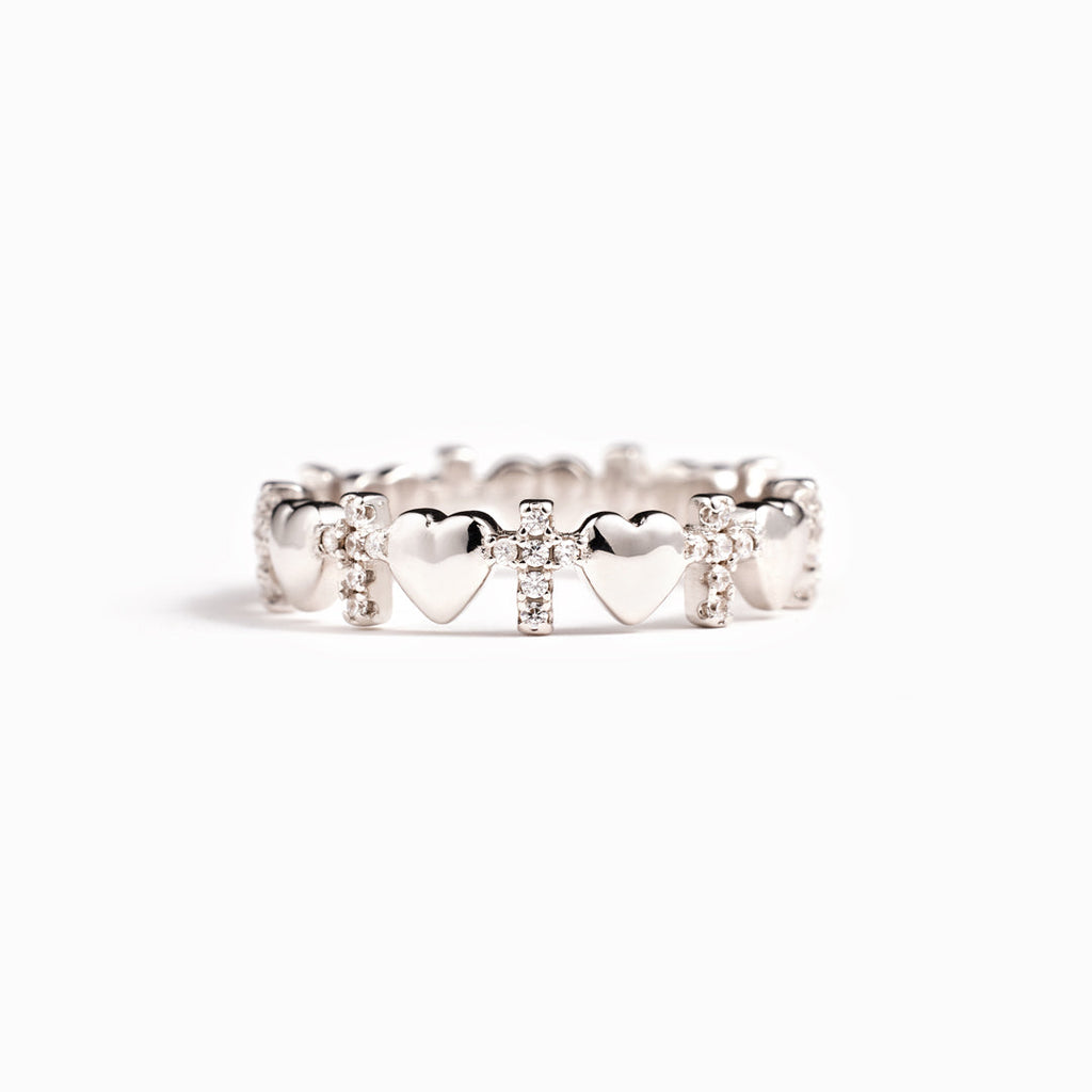 Jesus Is The Answer Cross Band Ring