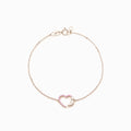And So She Goes On Heart Semicolon Bracelet