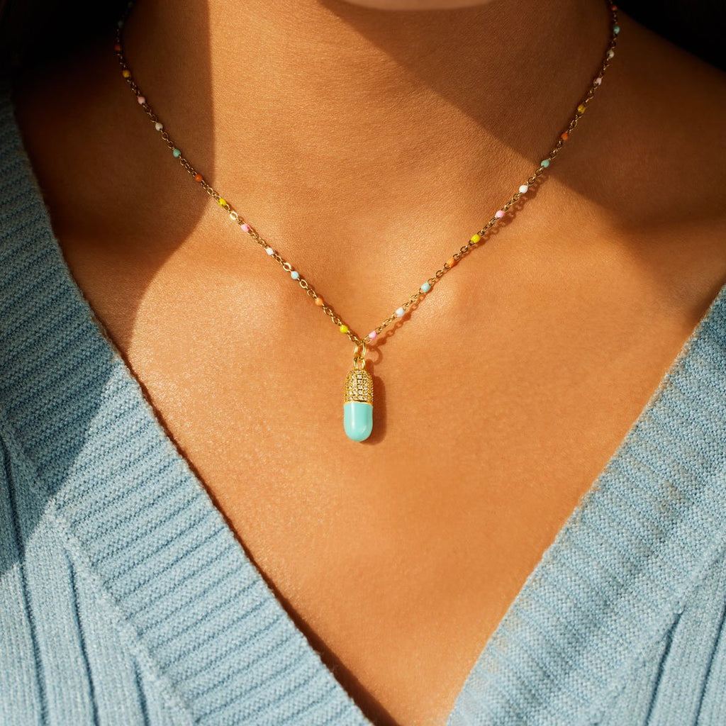 The Storm Will Pass Happy Pill Necklace