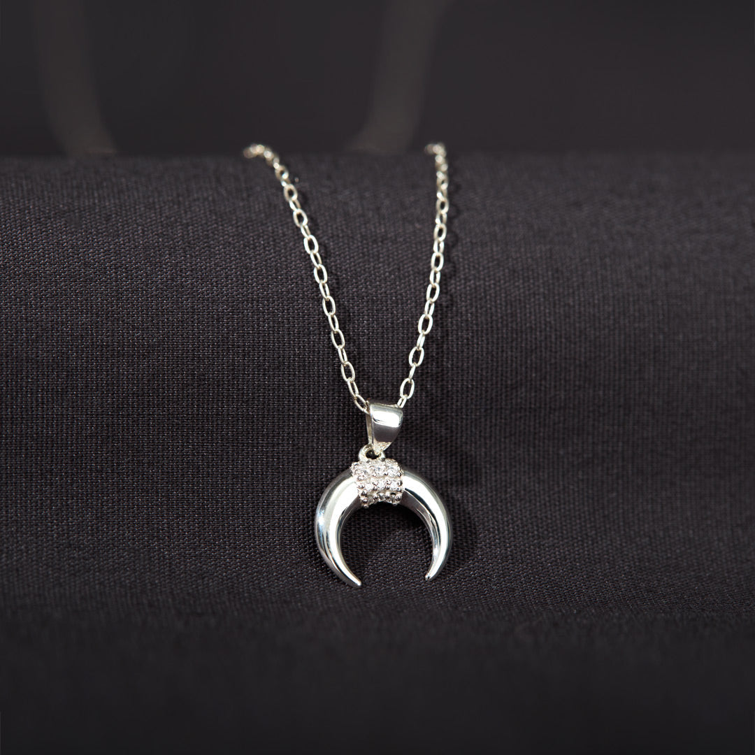 I Love You To The Moon And Back Crescent Moon Necklace