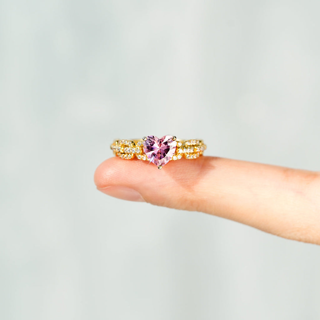 For Granddaughter Heart And Link Ring