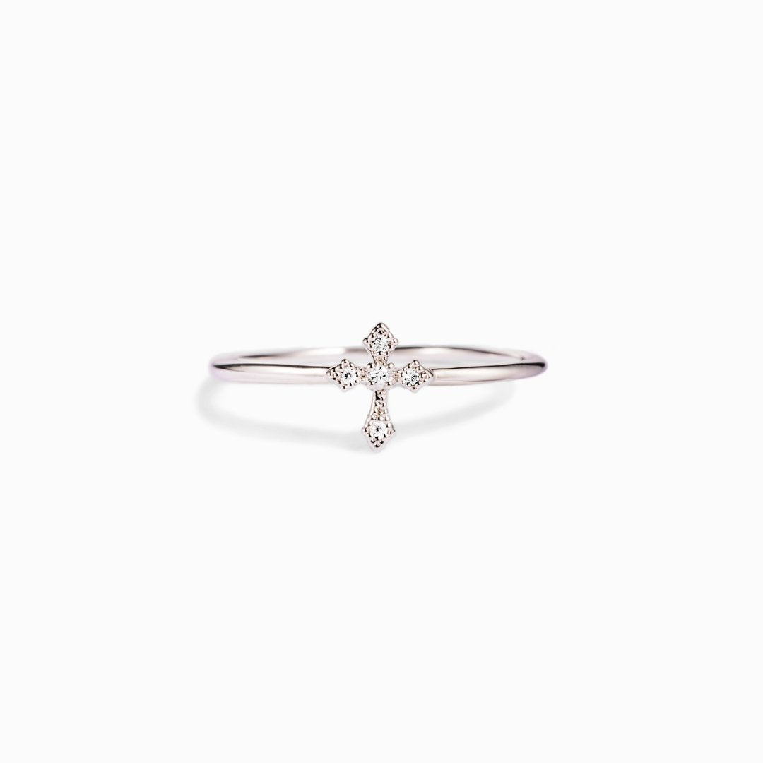For Daughter Pray On It Minimalist Cross Ring