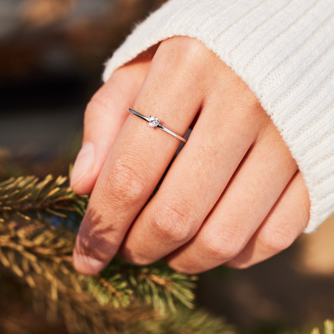 Bestie In The World Dainty Heart Ring