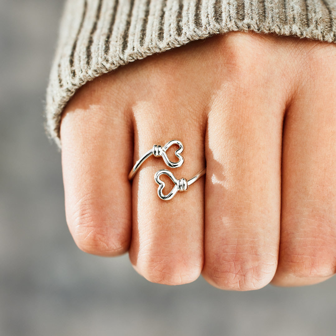Daughter I Held You Double Heart Ring