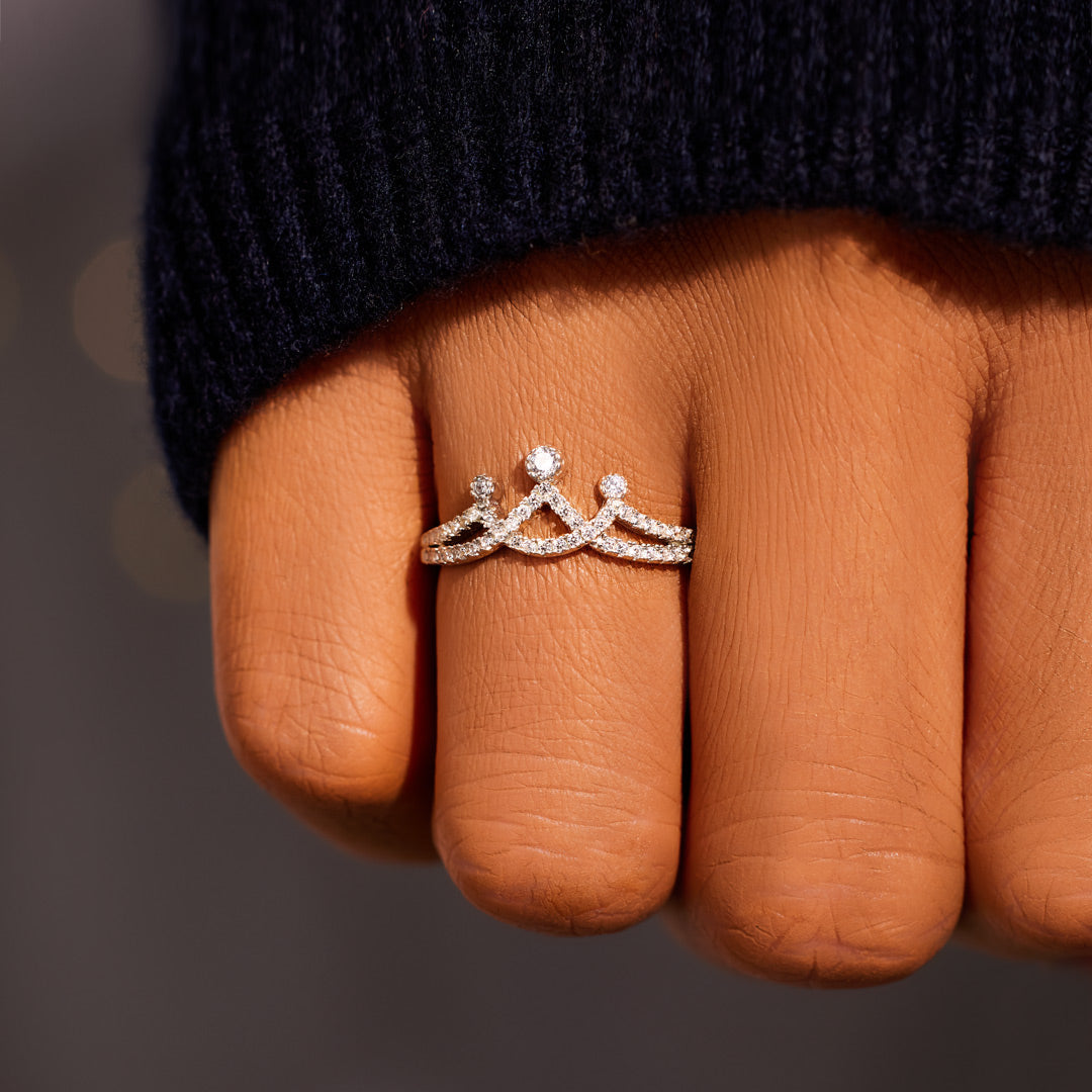 Daughter Straighten Your Crown Minimalist Crown Ring