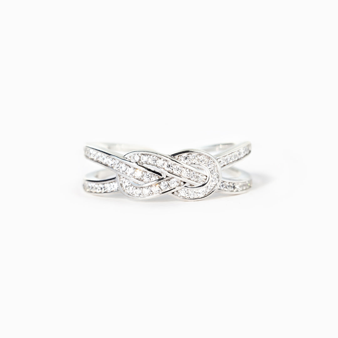 Forever Linked Forever Loved Pavé Infinity Knot Ring
