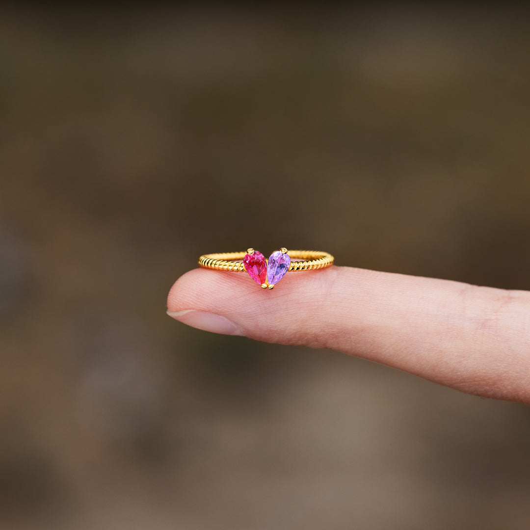 Partners In Love Heart Ring