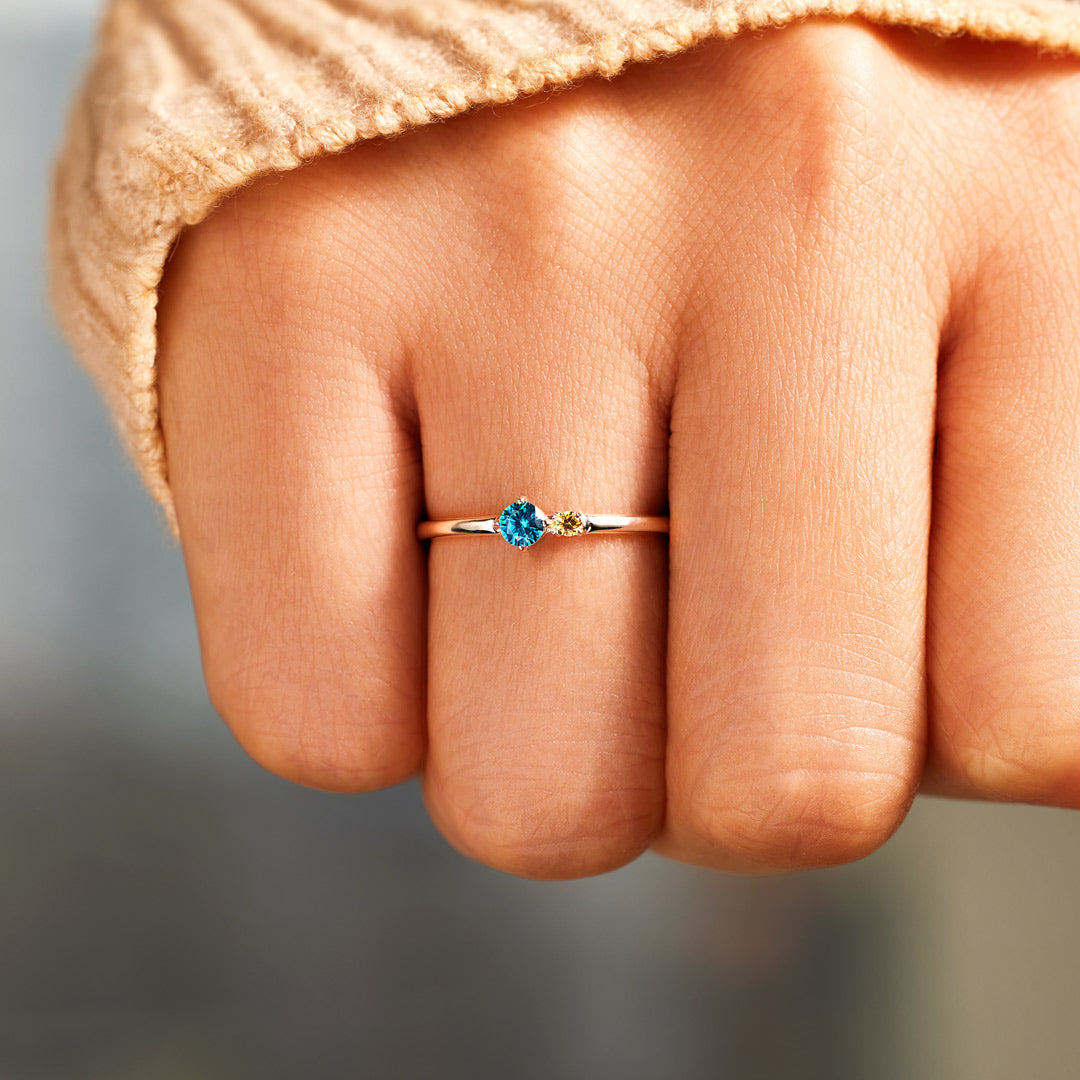 1-6 Birthstones Ring Band