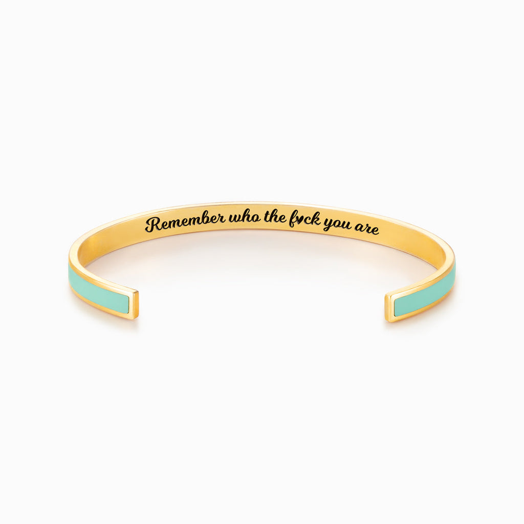Remember Who the Fuck You Are Motivational Color Bangle