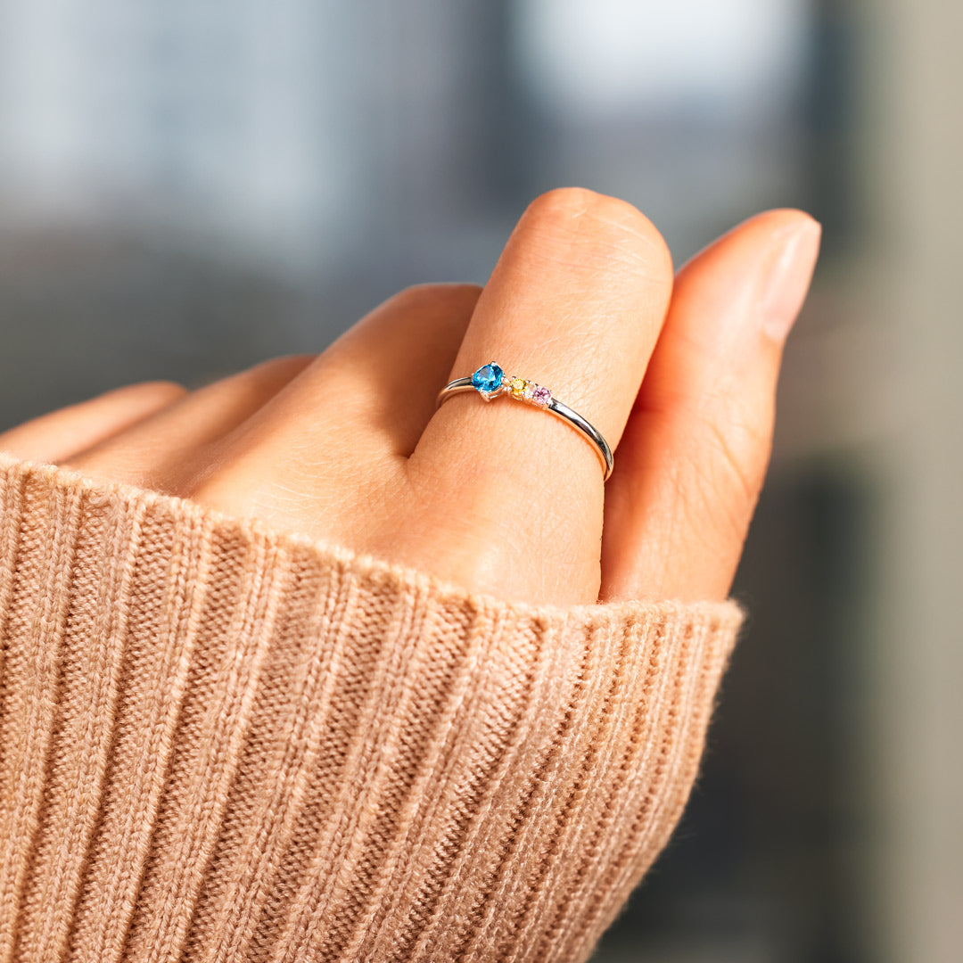1-6 Birthstones Ring Band