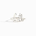 God Works Faith Cursive Letter Ring
