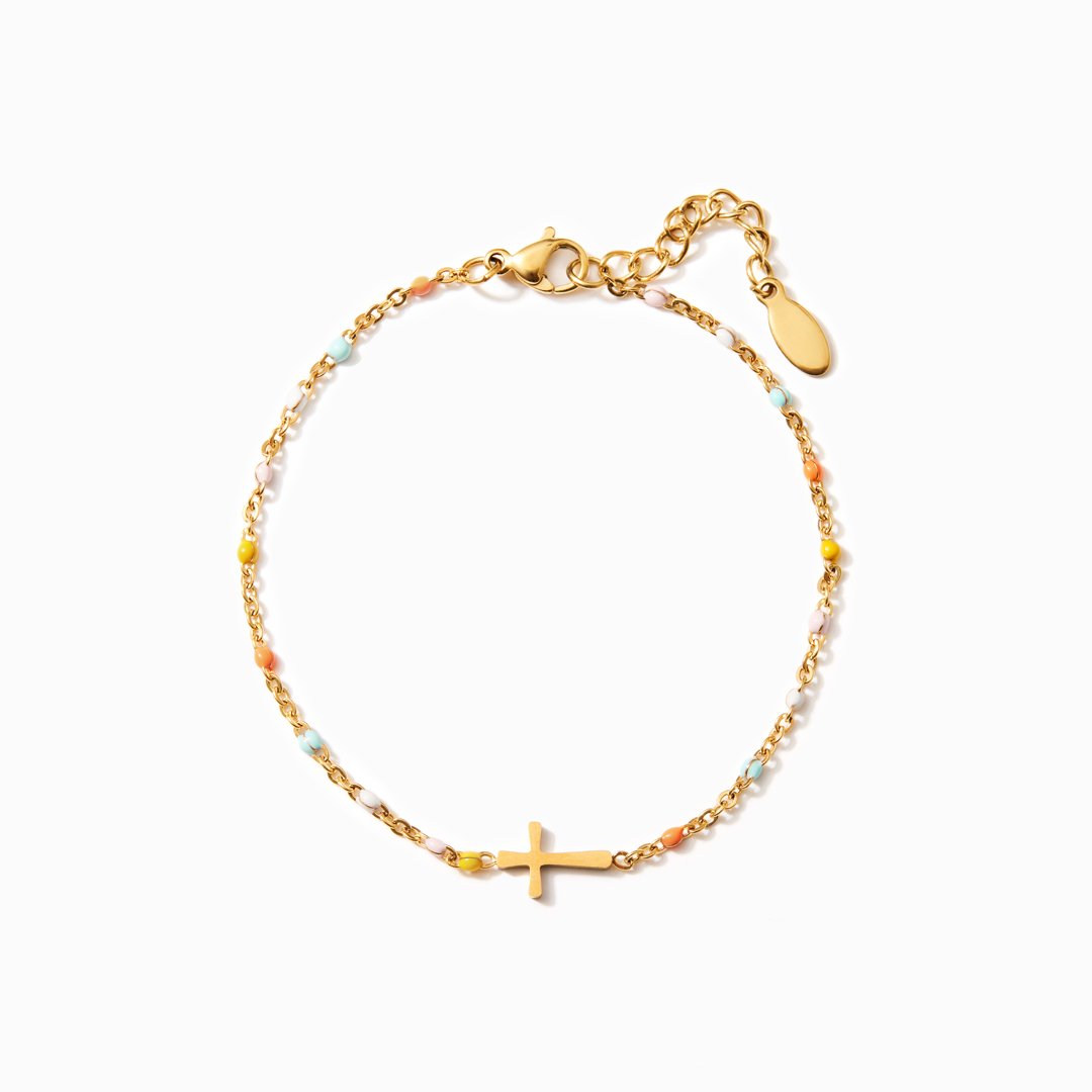 Friends Are God's Way Of Taking Care Of Us Cross Bracelet