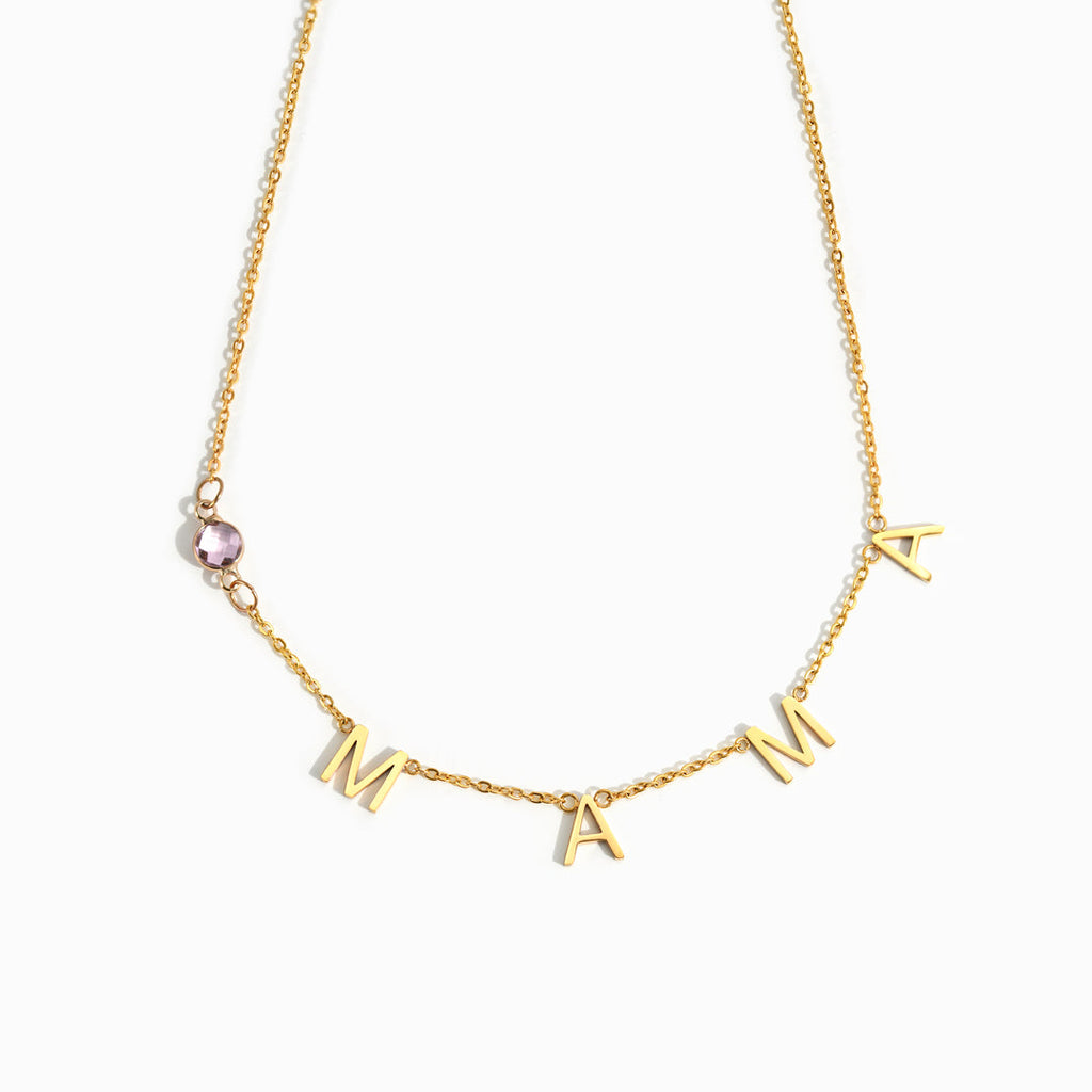 Mama Necklace With Birthstone-Gift For Mom-Mothers Day gift