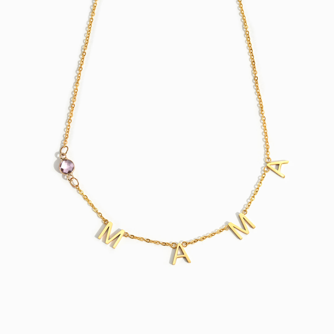 Mama Necklace With Birthstone-Gift For Mom-Mothers Day gift