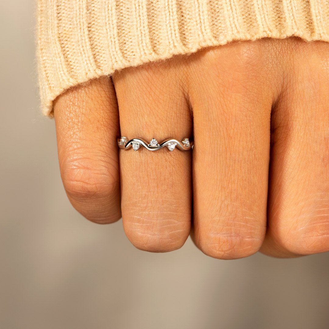 To My Best Friend Highs And Lows Wave Ring