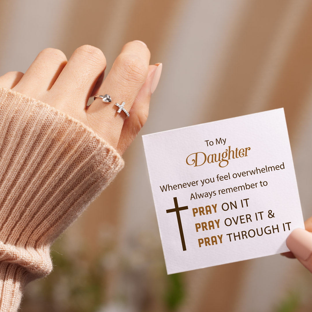 Cross & Heart Ring