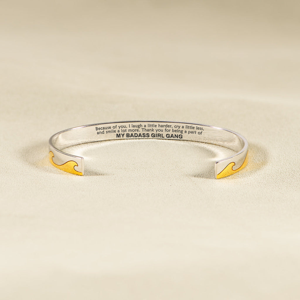 My Badass Girl Gang Waves Minimalist Bangle