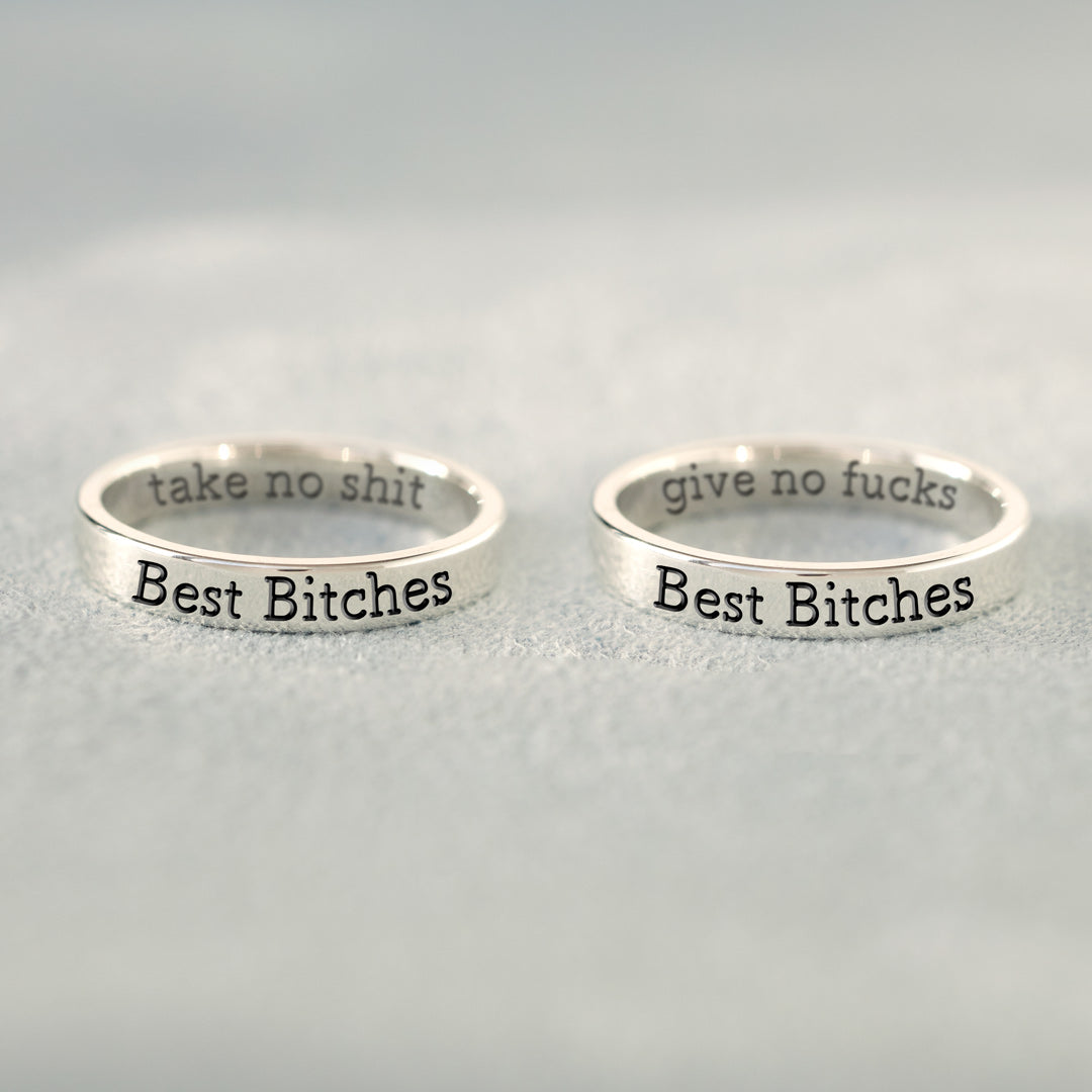 Best Bitches Matching Mantra Ring
