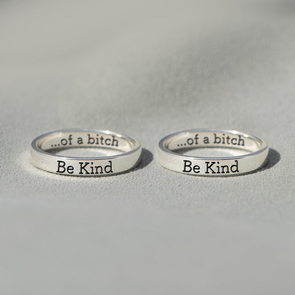 Be Kind Matching Mantra Ring