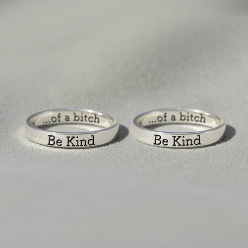Be Kind Matching Mantra Ring