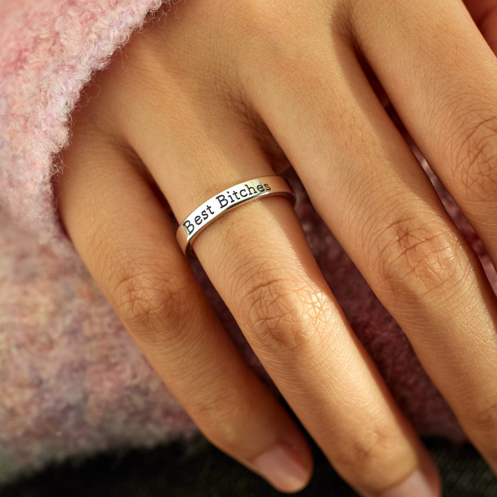 Best Bitches Matching Mantra Ring