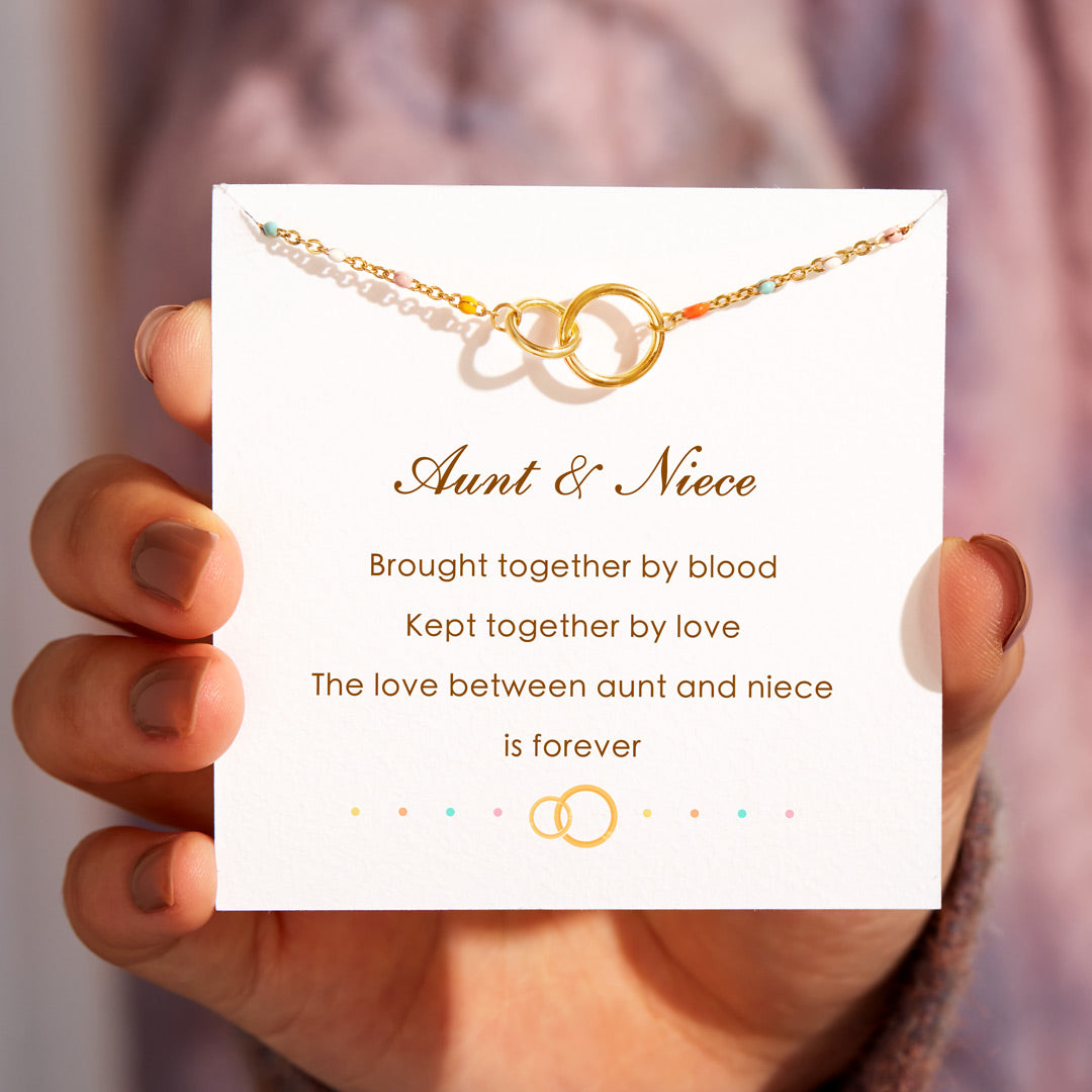 The Love Between Aunt & Niece Is Forever Interlocking Bracelet