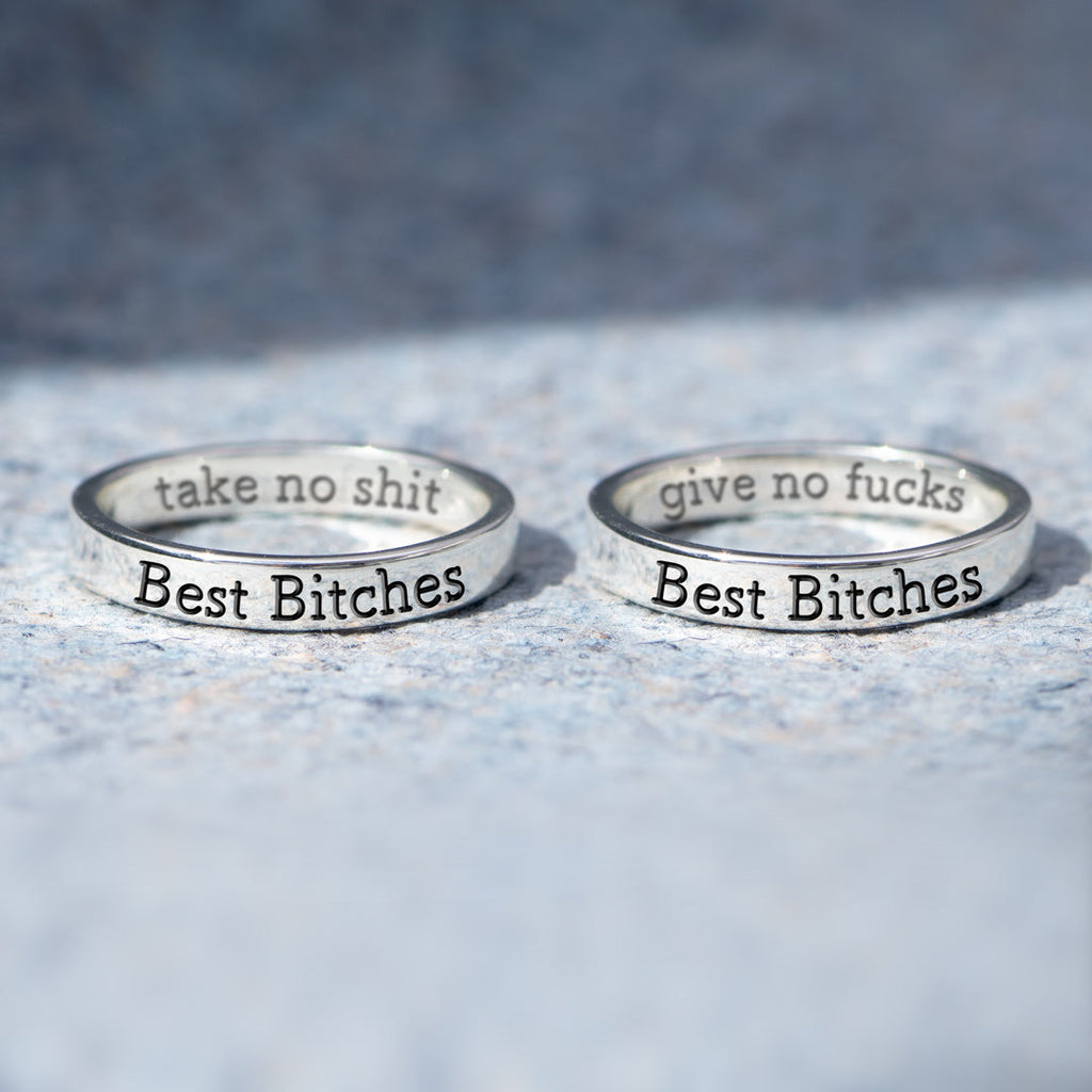 Best Bitches Matching Mantra Ring