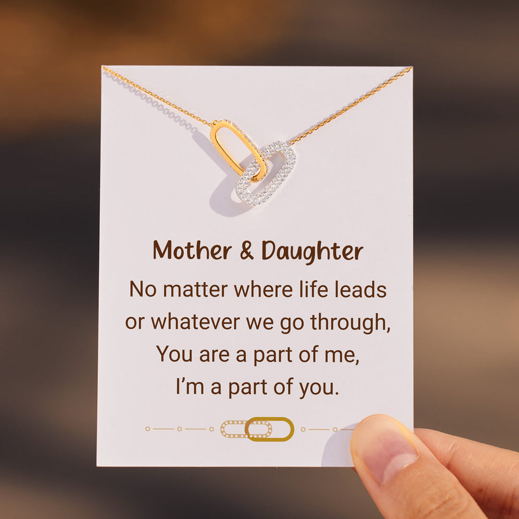 Mother & Daughter Interlocking Oval Necklace