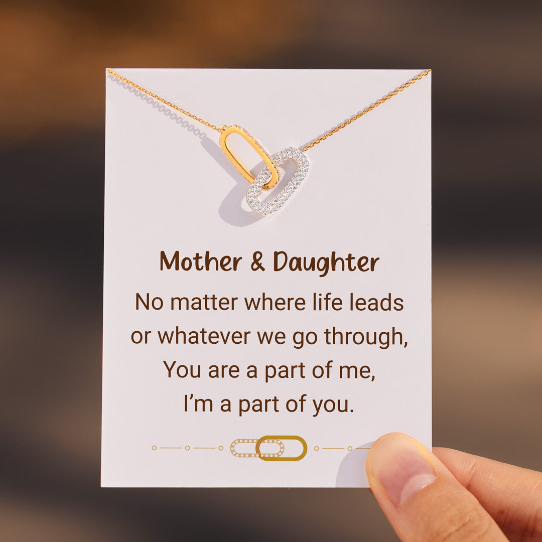 Mother & Daughter Interlocking Oval Necklace