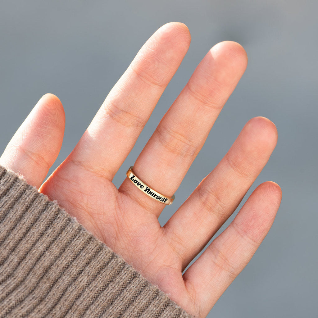 Love Yourself Oval Cut Opal Ring