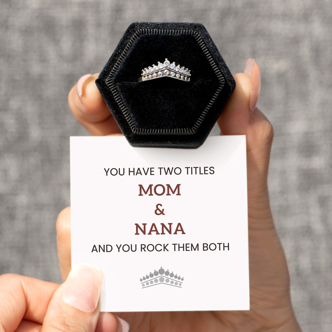 Mom&Nana Antique Crown Ring