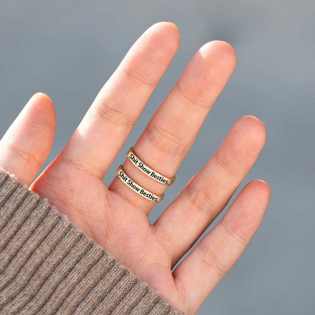 Sh♥︎t Show Besties Through Highs And Lows Ring